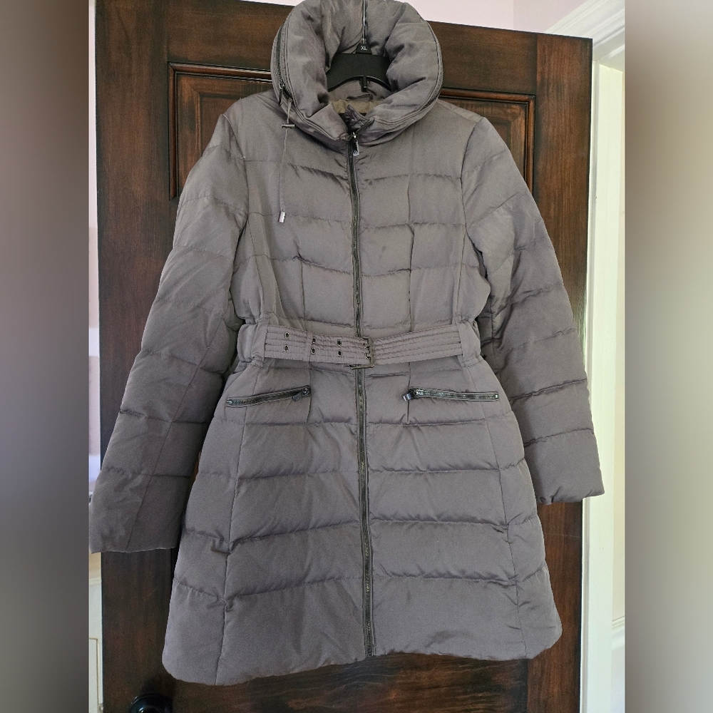Zara Women's Charcoal Puffer Coat, Sz L